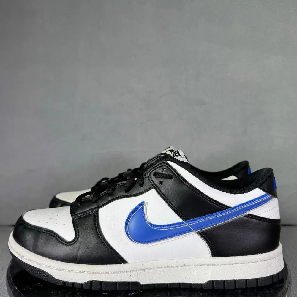 Nike Dunk Low Next Nature GS TPU Swoosh Black & Blue Youth Size 7
